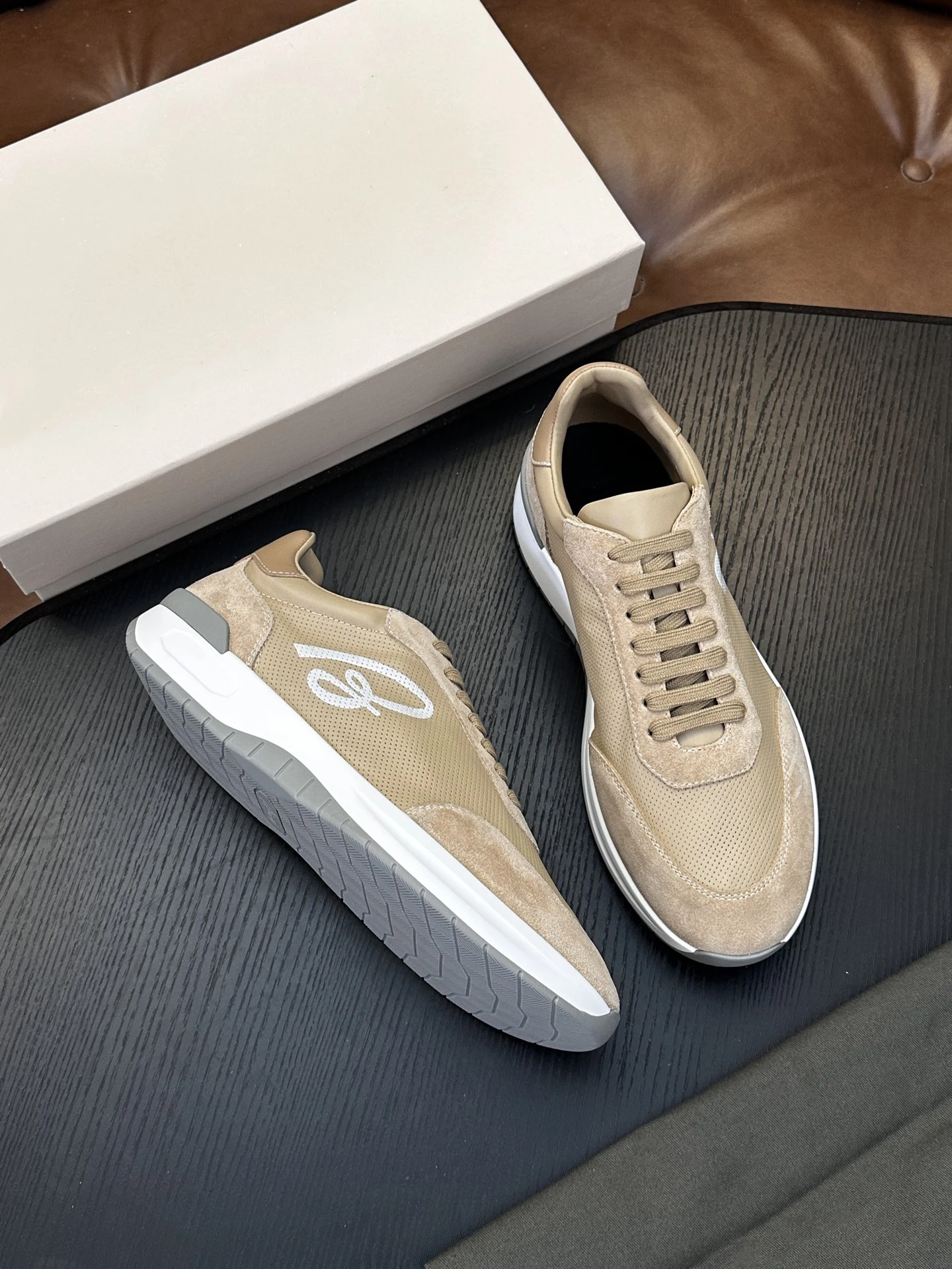 BLSK CPRT Shoes Cowhide 2026 new Sneakers Sports breathable genuine leather printing high quality Men‘s European big size 38-46