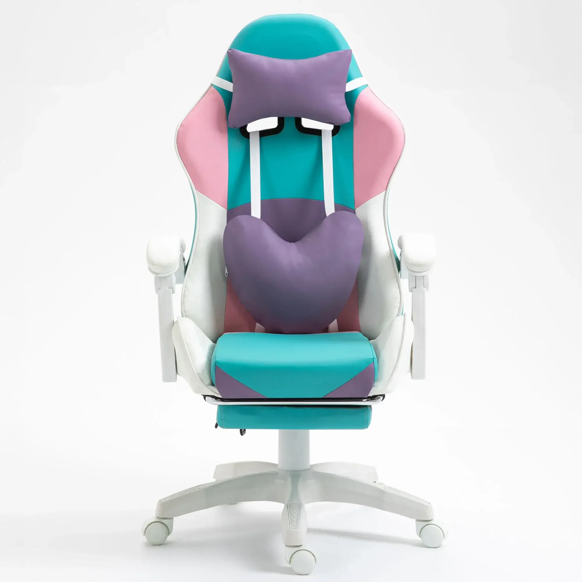 Gaming chair girls pink gamer chair office chairs with footrest bedroom live computer chair home lift reclining gaming