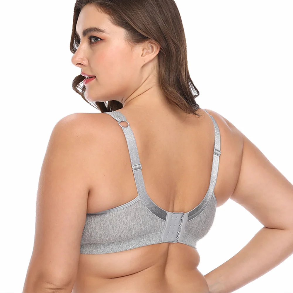 Soutien-gorge grande taille en coton, sous-vêtements, grande tasse, sans couture, sans fil, Ultra-mince, minimiseur, brassière A B C D E F G H I,