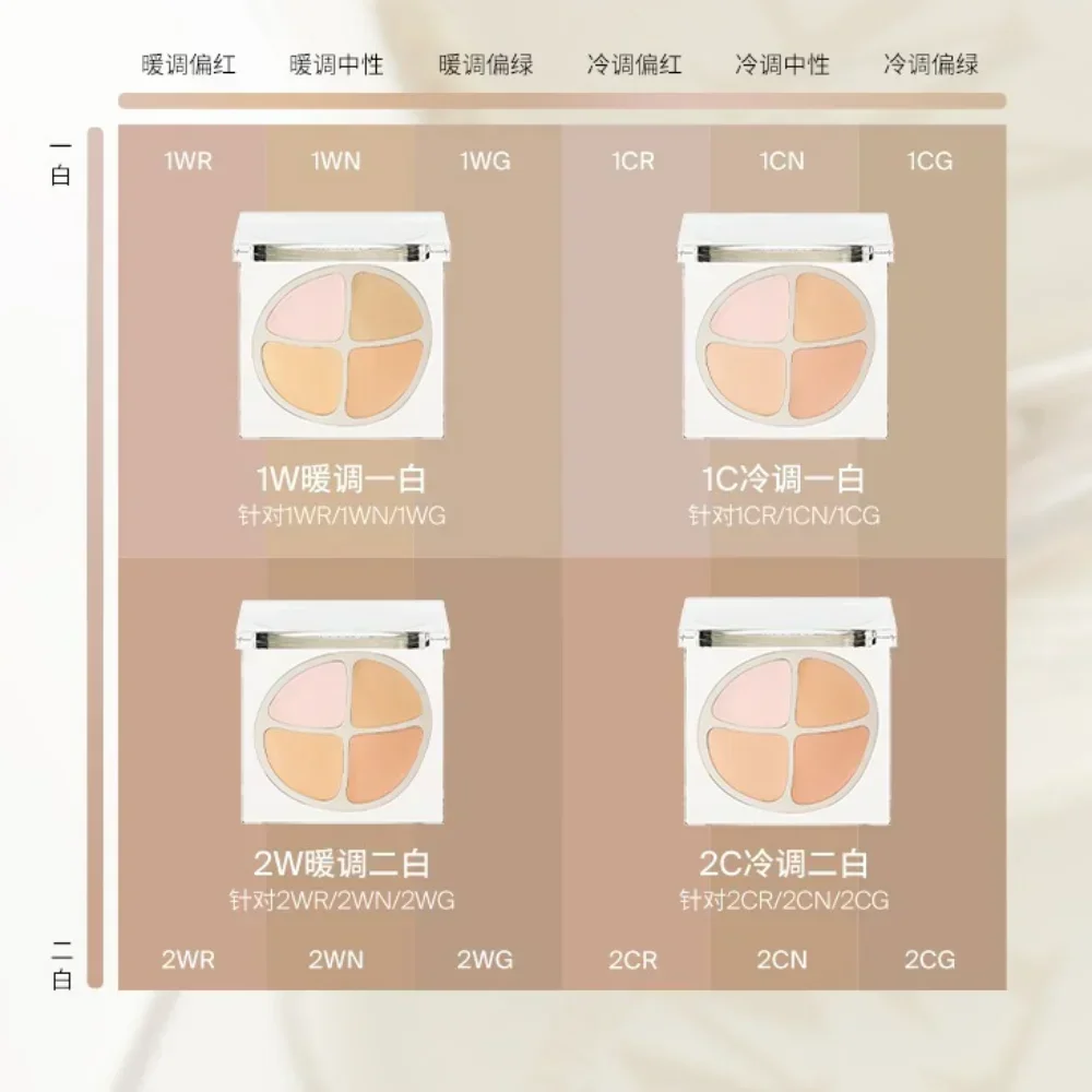 Joocyee Concealer 4-kleurenpalet Gezichtsmake-Up Foundation Crème Onzichtbare Poriën Volledige Dekking Helderder Koreaanse Make-Up Cosmetica