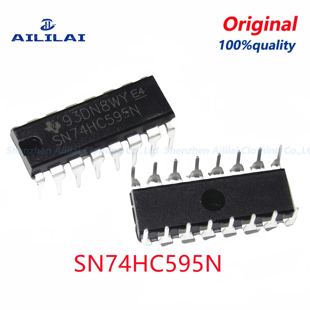 10pcs SN74HC595N SN74HC595 74HC595N 74HC595 DIP-16 Counter Shift Registers Tri-State 8-Bit new origina