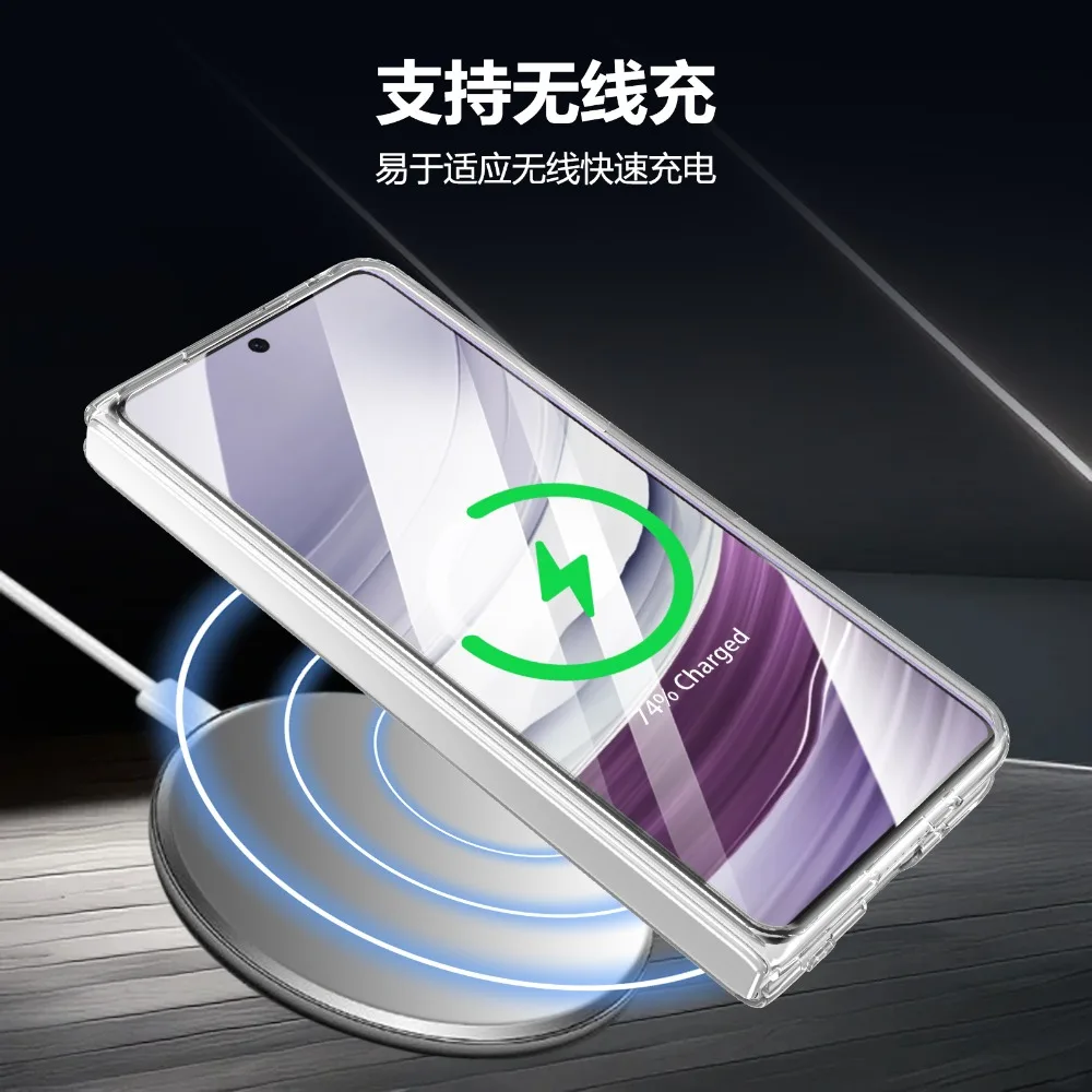 Clear Magnetic Hinge Case for Huawei Mate X5 Mate X3, Ice Sense Shockproof Protective Cover with Magnetic Charging Phone Case
