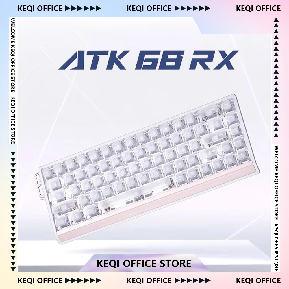 

ATK 68RX Магнитный переключатель Механическая клавиатура Проводная 8K Скорость заката Горячая замена Эргономика RT0.001 мм Игровая клавиатура Пользовательские подарки для ПК