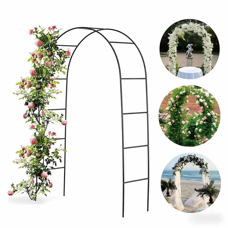 

Metal arch trellis1-2Individual outdoor courtyard grape trellis plant climbing support stand for wedding celebration decoration