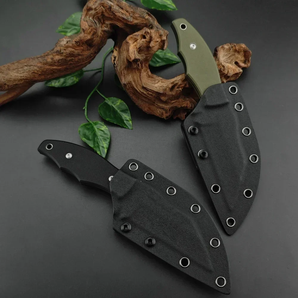 FB09 شفرة مثبتة Knfie G10 مقبض الفولاذ المقاوم للصدأ D2 شفرة حادة في الهواء الطلق المحمولة بقاء الصيد قطع سكين EDC أدوات