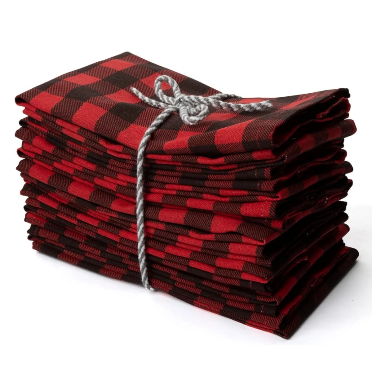 4 adet Masa Peçetesi Noel Bez Peçeteler Kırmızı Yumuşak İskoç Tartan Ekose Placemats Dekoratif Mutfak Şenlikli Ev masa süsü