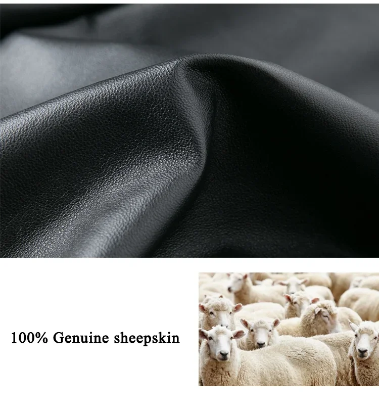 Echtes Leder Eimer Hut Für Frauen Koreanische Mode Surper Große Krempe Schaffell Fisherman Caps Mujer Schwarz Bob Chapeau Streetwear – Detail 1