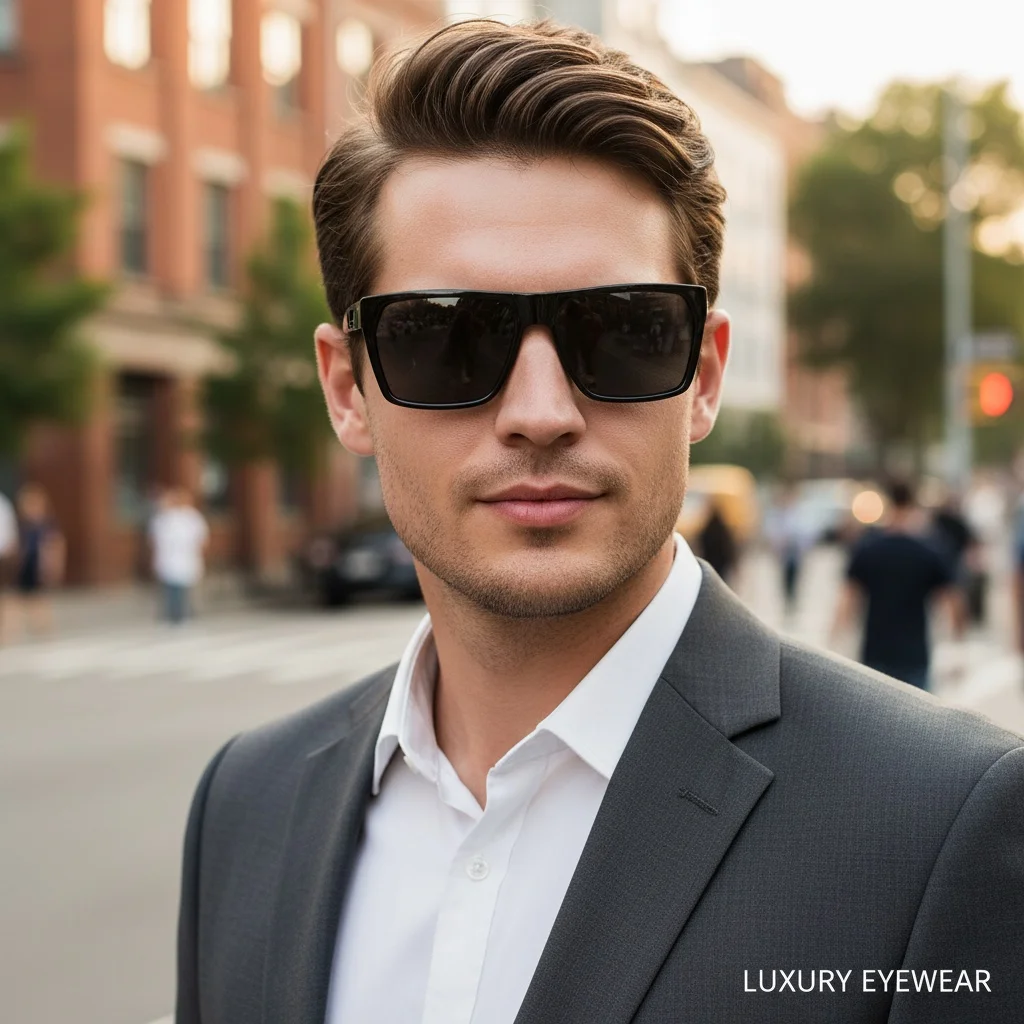 Neue quadratische polarisierte Herren-Sonnenbrille, minimalistische und stilvolle Sonnenbrille, geeignet für den täglichen Gebrauch und Reisen, 1084 – Detail 3