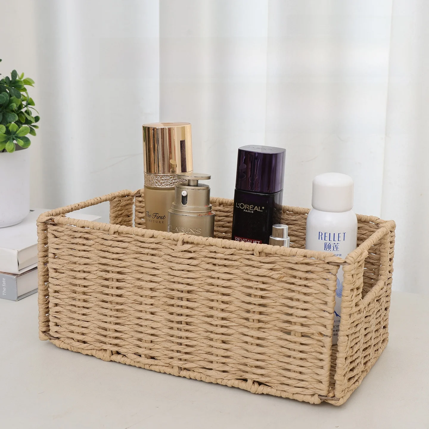 

New Desktop Organizer Woven Basket Remote Control Snas Toys Miscellaneous Items Bede Cosmetic Storage Arrangement Box