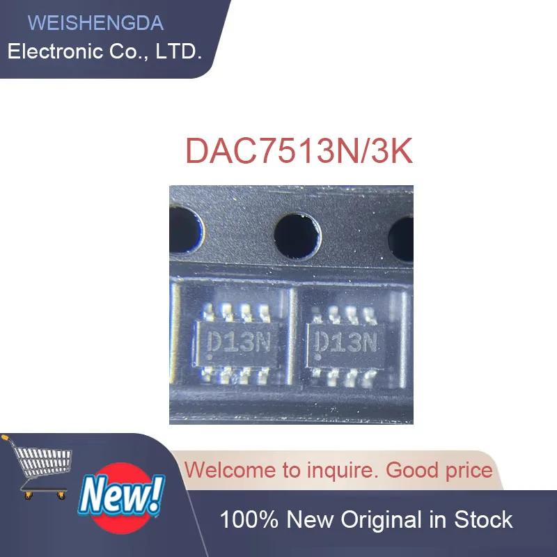 10 шт. DAC7513 DAC7513N SOT23-8 чип IC новый оригинальный