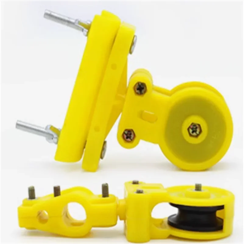 All Plastic Steel Wire Rope Suspension Pulley Explosion-Proof Towing Cable  Flat Round Cable Mobile Small Pulley With Bearing