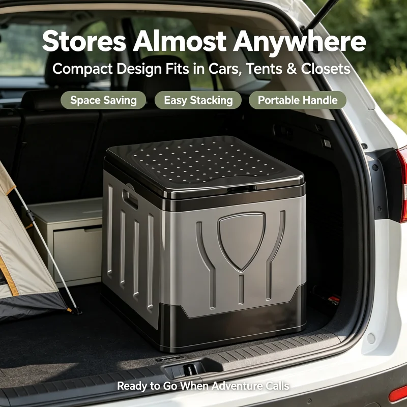 Portable Outdoor Toilet Camping Potty Car Emergency Toilet Foldable Sturdy Commode for RV Hiking Self‑Drive Outdoor Use Adults - view 2