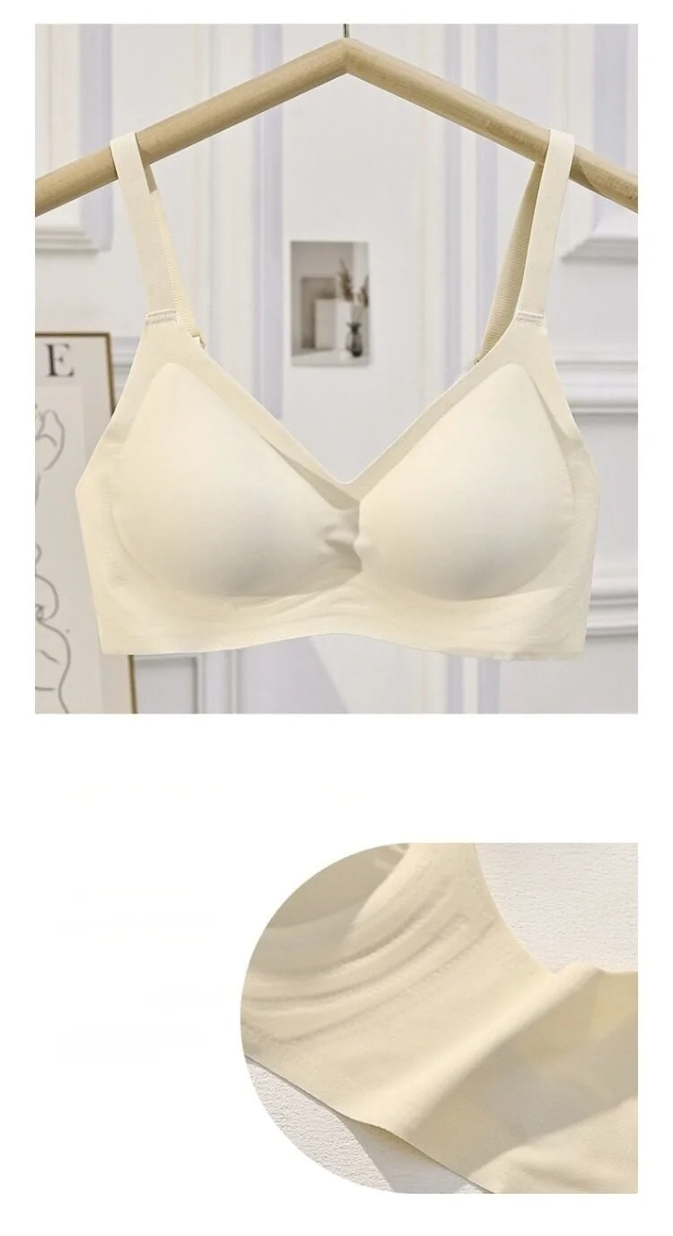 Nahtloser BH für kleine Brüste, Damen-Push-up-BH, bequem, ohne Bügel, weiche Unterstützung, geschlossene Unterwäsche für Frauen mit kleinen Brüsten, ohne Ränder. – Detail 13