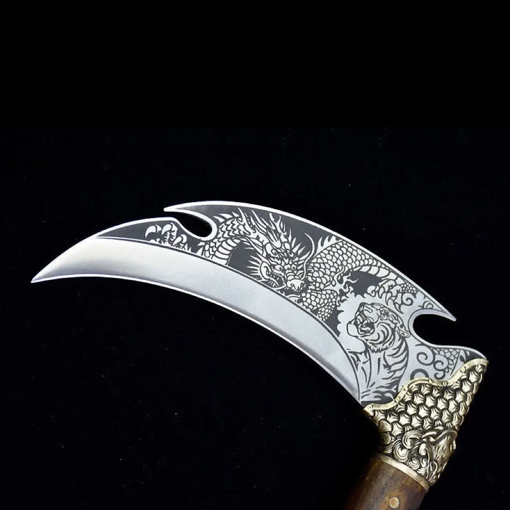 高品質の手鍛造防錆・高硬度鎌は、アウトドア、戦術、庭の草刈りに便利な手動EDCツールです。