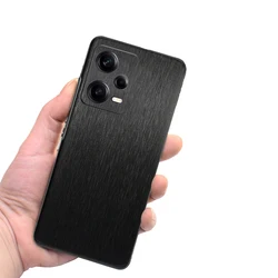 Metal Brushed Grain Phone Back Paste Sticker For XIAOMI Redmi Note 12 Pro+ 12 Pro 11T Pro 11e 11 Pro Note 11S Protector Skin