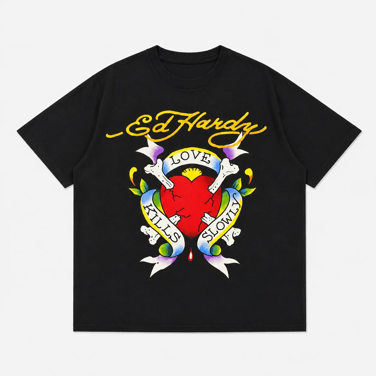 Ed Hardy Red Heart Cross Bones 