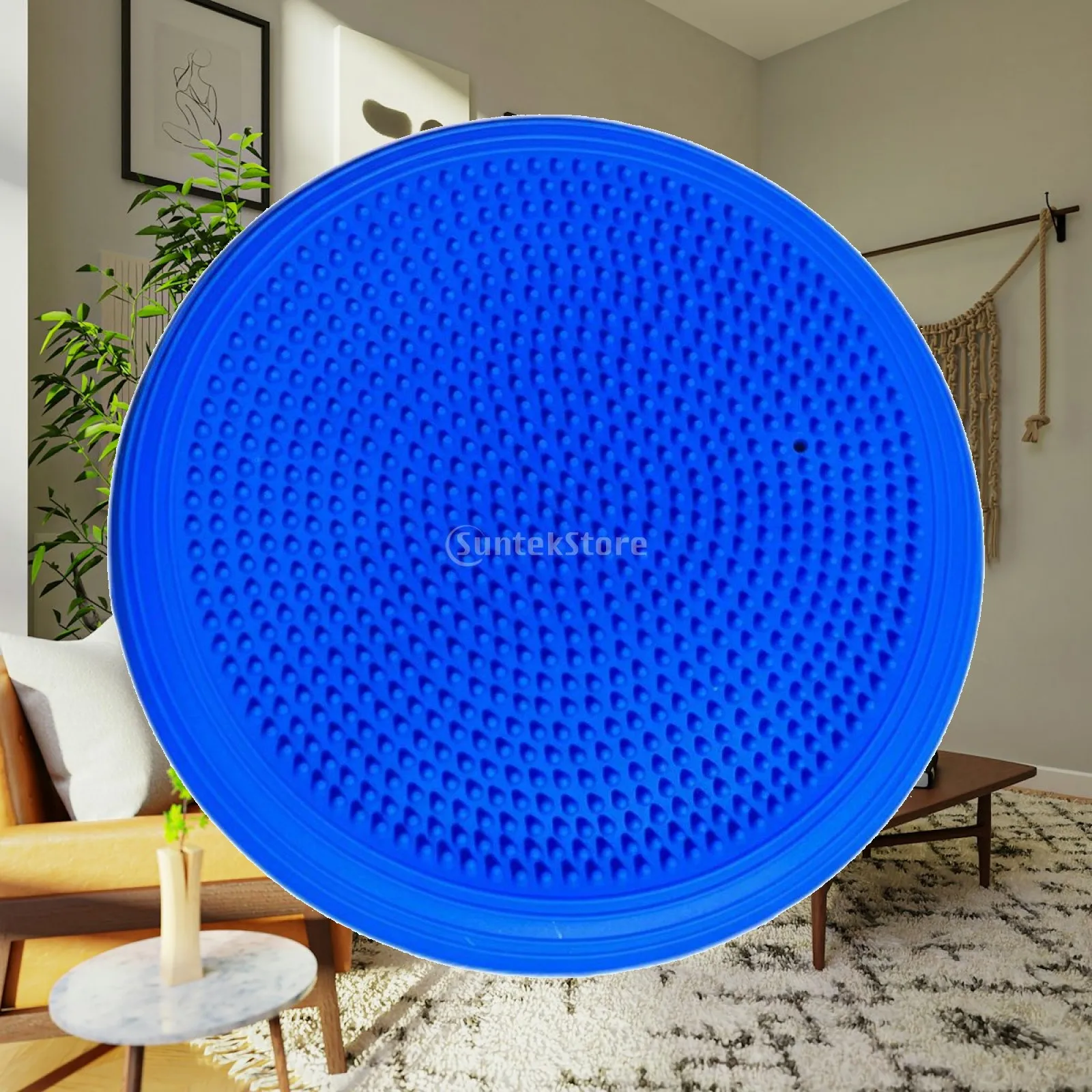 Wobble Cushion Balance Pad for Yoga Exercise Equipment Adjustable Inflation Level PVC Material for Seniors Physical Therapy and