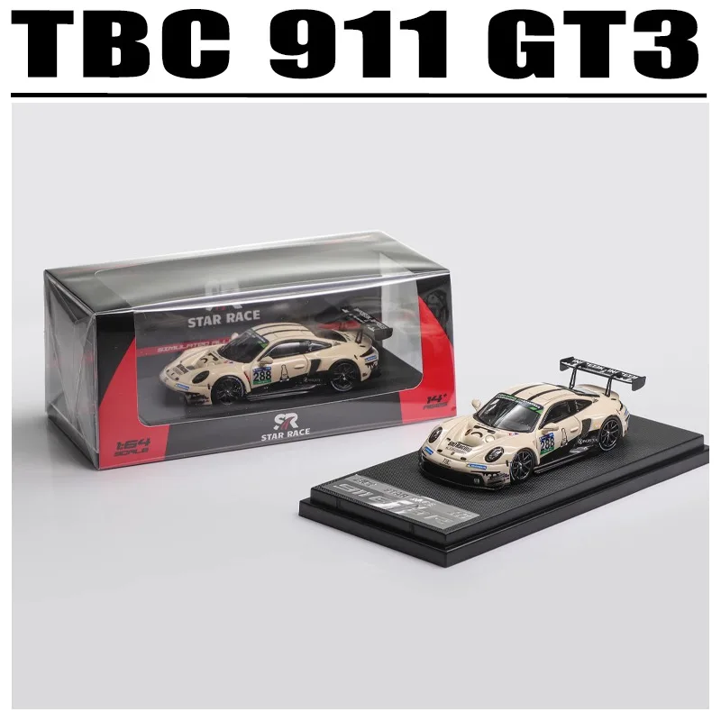 SR 1/64 TBC 911 GT3 alliage jouet véhicule à moteur moulé sous pression modèle en métal cadeaux