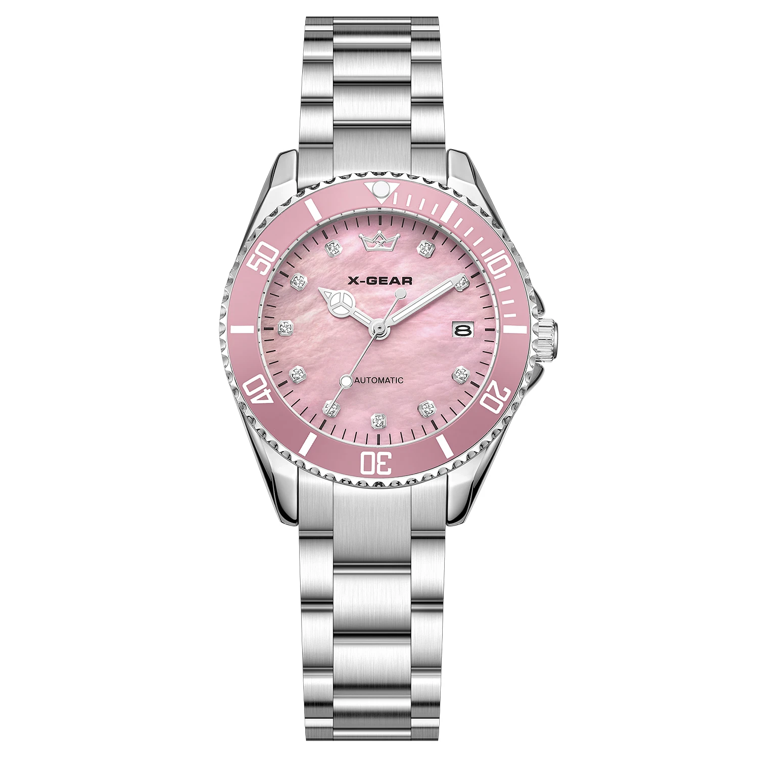 Women's Mechanical Watch with Diamond Dial