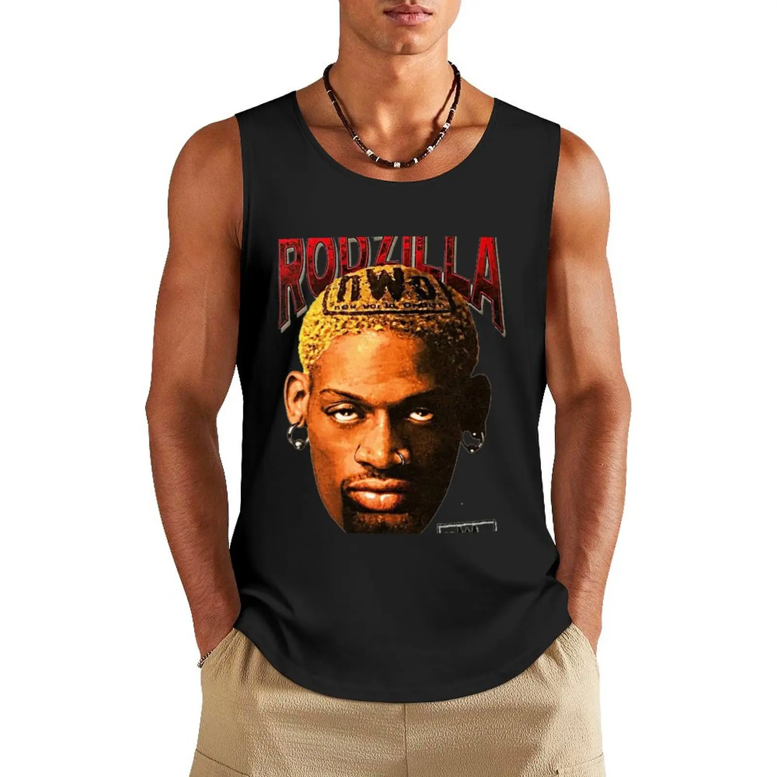 Denis Rodman Tank Top Men's clothes luxury style basketball fitness clothing for men gym Men's t-shirts