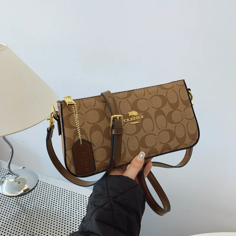 2026 Neue Damen Vintage-Print-Ketten-Unterarmtasche Elegante Einzel-Schulter-Crossbody-Handtasche Tägliche Mode Damen-Geldbörse – Detail 1