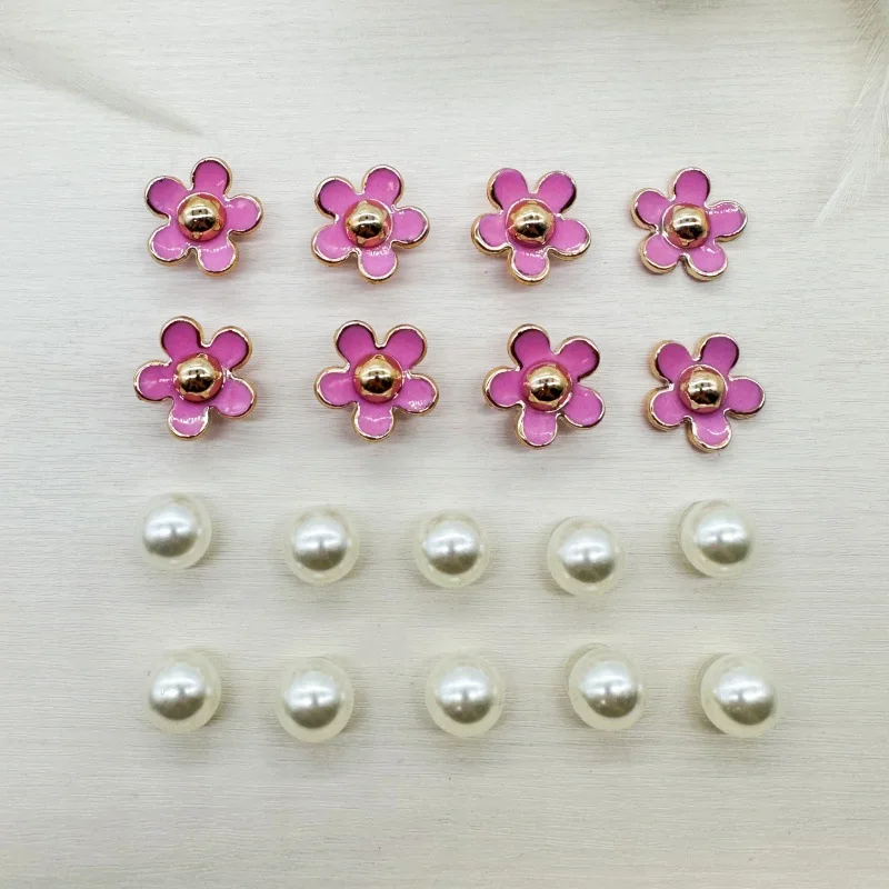 3D Niedliche Gänseblümchen-Perlen-Schuhcharms-Set für Slide-Sandalen, Gartenschuhe, DIY-Clogs-Dekoration, Schuhschnallen-Pins, Schuhdekorationsgeschenke – Detail 9