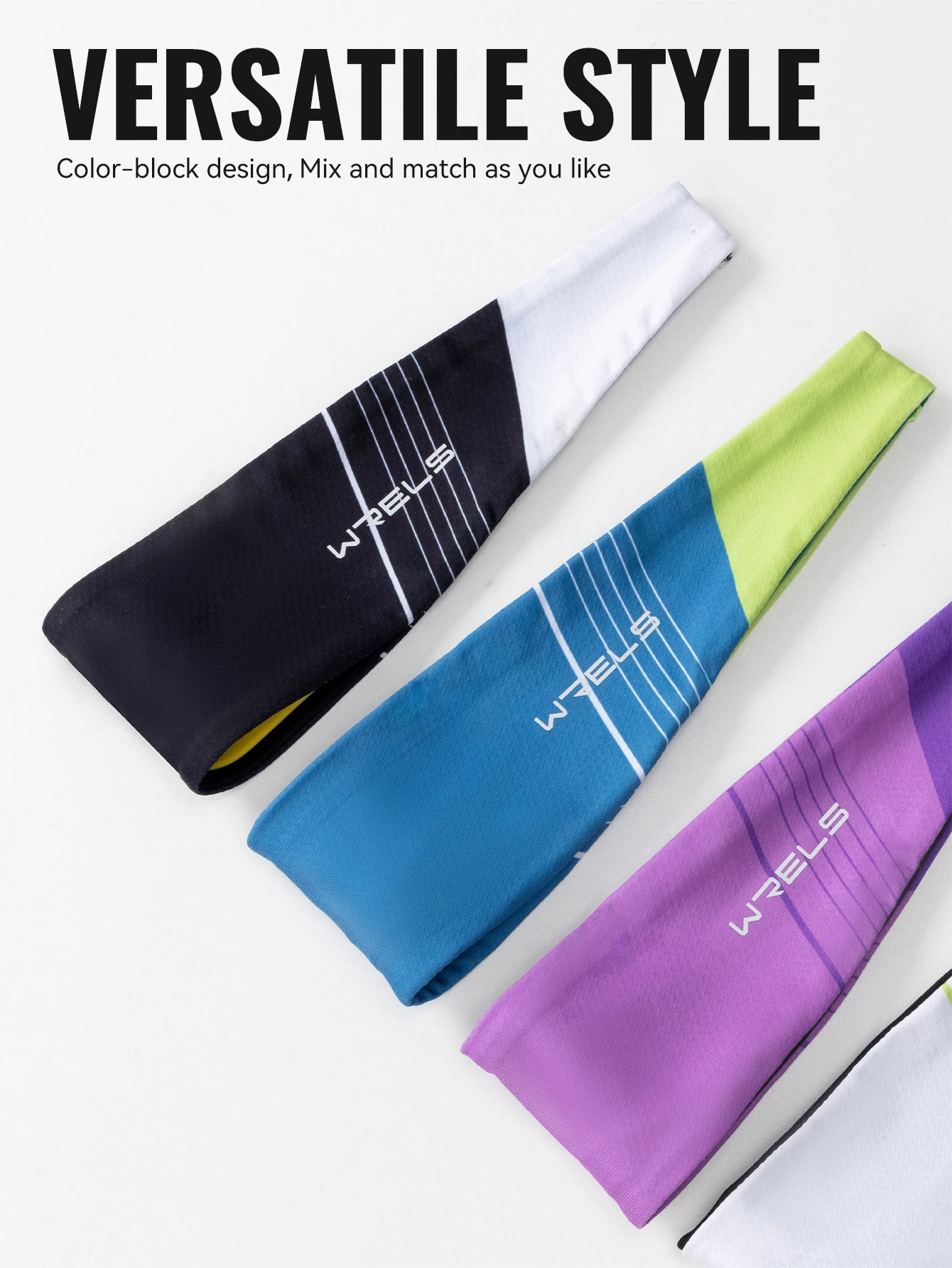 WRELS Schweißband, schweißableitendes Sport-Stirnband, atmungsaktives Mesh, schnelltrocknendes Haarband, elastisch, ultraleicht, für Männer und Frauen, Lauf-Stirnband – Detail 6
