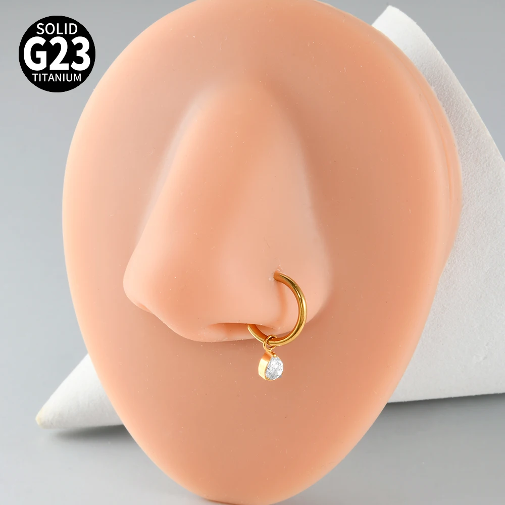13-1PCS F136 Titan Ohrschmuck mit verschiedenen CZ-Stern-Anhängern für Ohrloben, Hänge- und Huggie-Ohrringe, zierlicher Blumenanhänger mit Kette – Detail 7