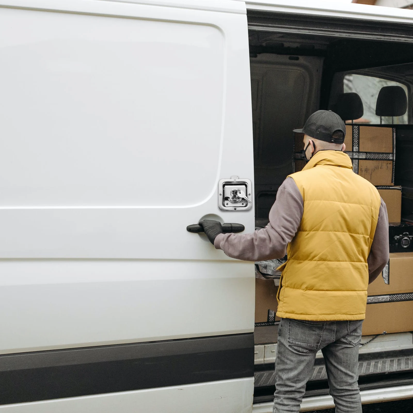 

1Set Stainless Steel Lock Panel Lock Extra Thick Bolt Rv Door Latch Camper Trailer Locking Accessory Rv Door Latch