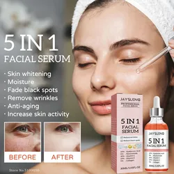 5 In 1 Face Serum Anti Wrinkle Hyaluronic Acid Moisturizing Whitening Aging Vitamin C Fade spots Shrink Pores New Skin Care ﻿