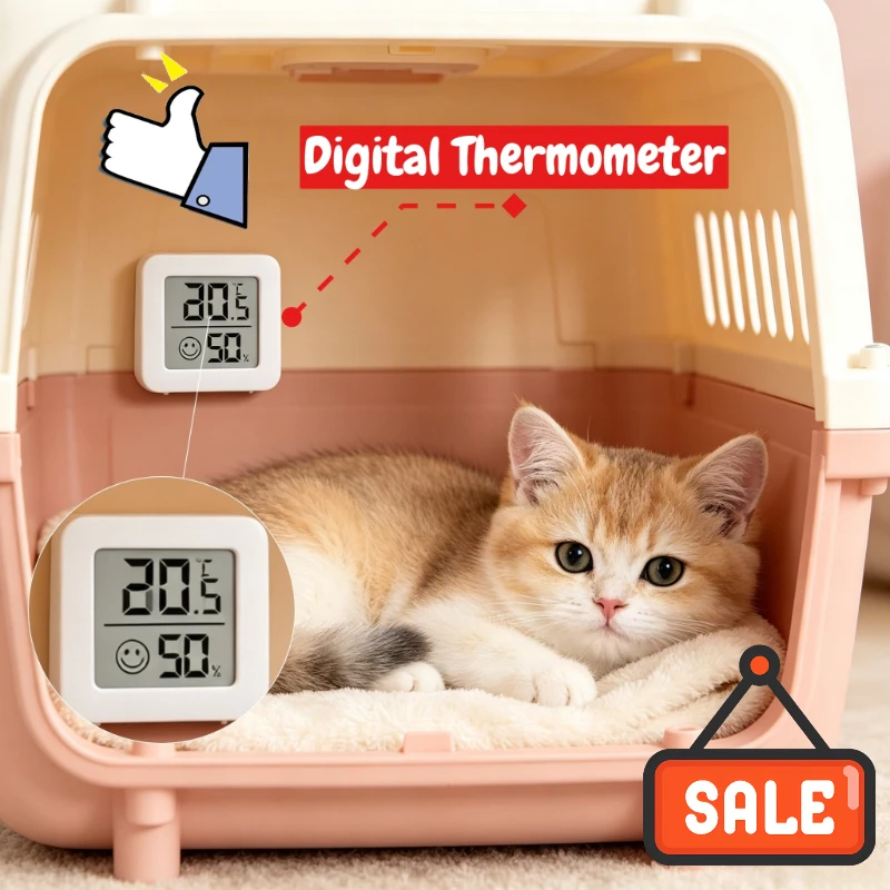 Termómetro Higrómetro Digital, Mini Monitor Electrónico LCD de Temperatura Interior, Higrómetro, Medidor de Temperatura para Exteriores e Interiores