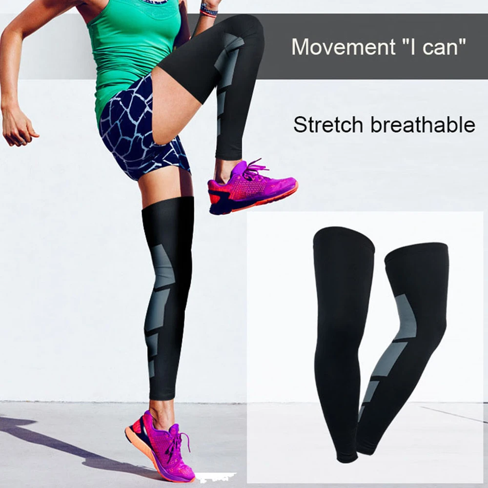 BraceTop 1 PC calentadores de piernas de baloncesto súper elásticos mangas de compresión de muslo de pantorrilla rodillera fútbol voleibol ciclismo