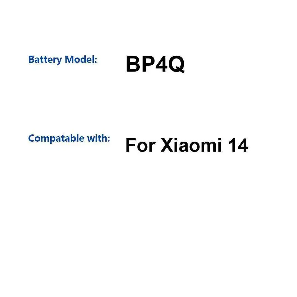 

Надежная замена аккумулятора мобильного телефона Xiaomi 14 BP4Q 4610 мАч