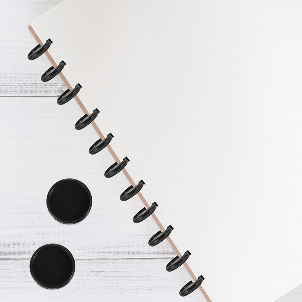 100Pcs Disc Binder Rings Mushroom Hole Plastic Book Binding Discs for Loose Leaf Photo Albums Flexible Notebook Planner Binding