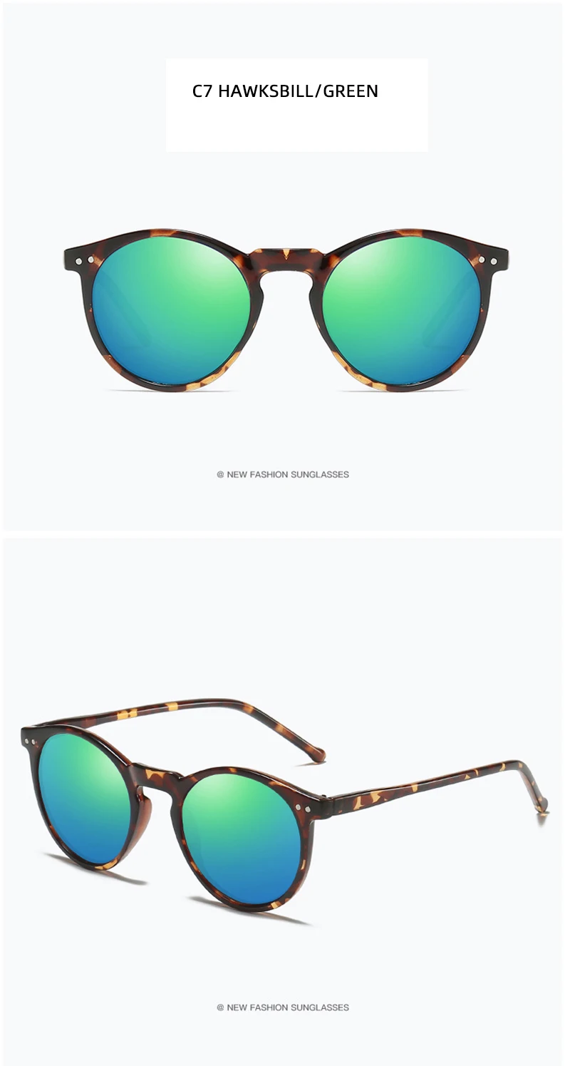 Luxus Kleine Runde Polarisierte Sonnenbrille Frauen Männer Retro Klassische Schwarz Sonnenbrille Für Damen Mode Driving Shades Brillen – Detail 16