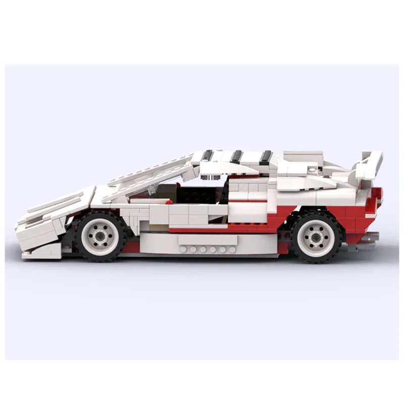 MOC-103388 Classic Movie Series Supercar Assembly Stitching Building Block Model• 771 Parts MOC Creative Building Block Toy