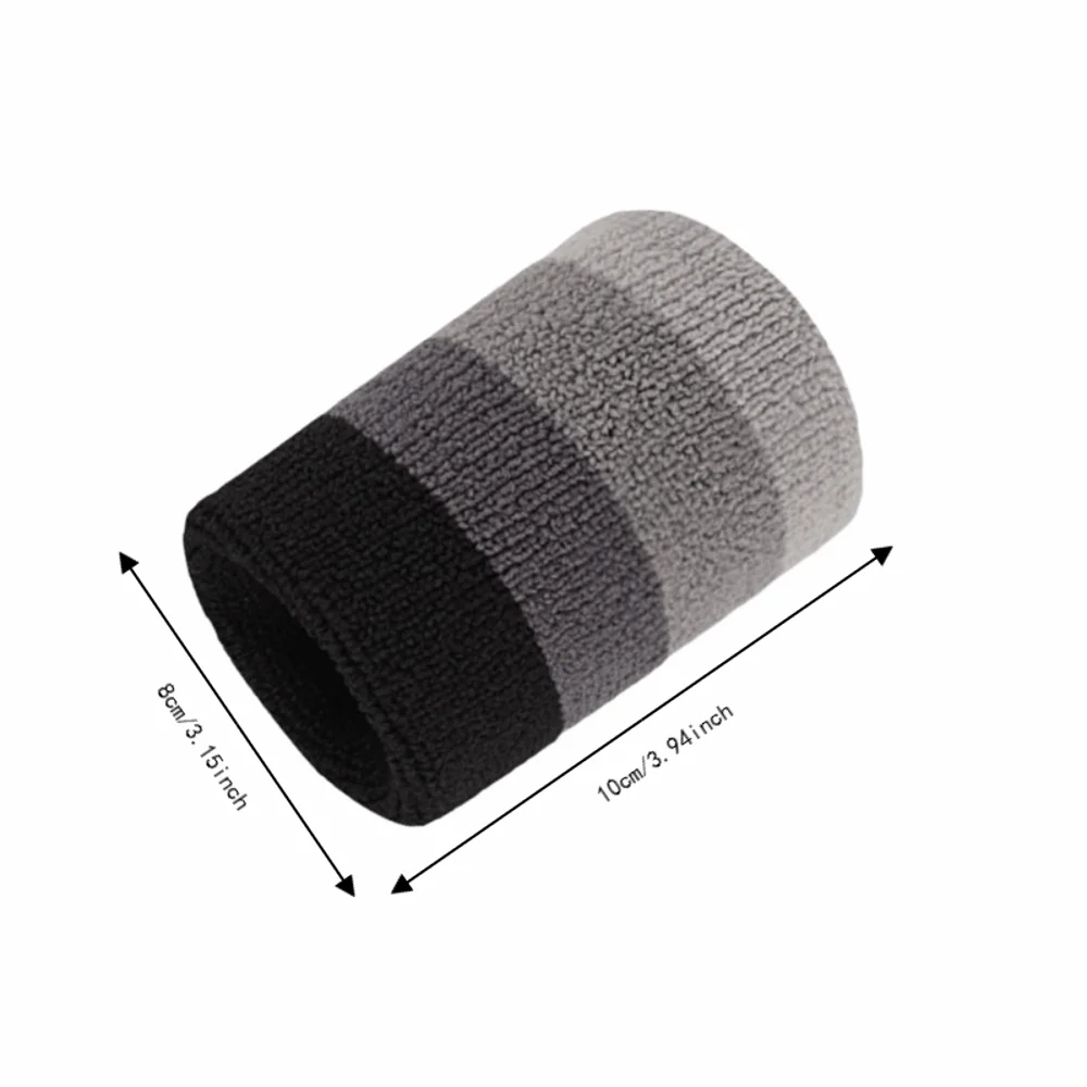 4PCS High Elastic Sweat Wristbands For Wiping Sweat Sweat-Absorbing Wrist Sweat Bands Breathable Textured Looped