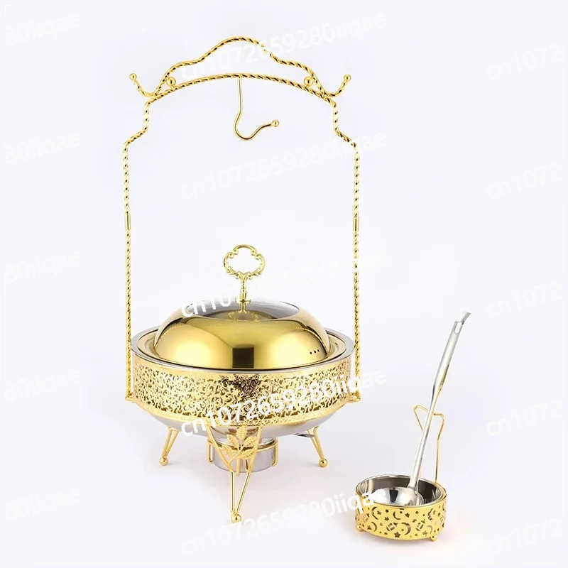 

Легкая роскошная керамическая плита-фуршет, набор кухонной посуды, спиртовая урна из нержавеющей стали, железное кружево, золотой спиртовой горшок с ложкой