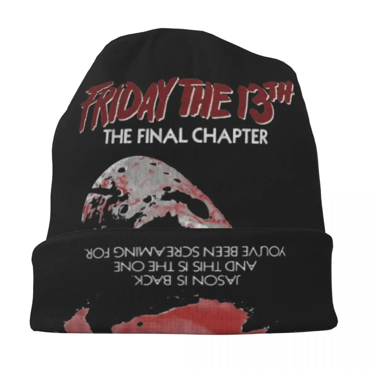 หมวก13th Friday JASON VOORHEES slouchy สำหรับผู้ชายผู้หญิงฤดูใบไม้ร่วงฤดูหนาว Topi Bonnet น้ำหนักเบาหมวกกันหนาว