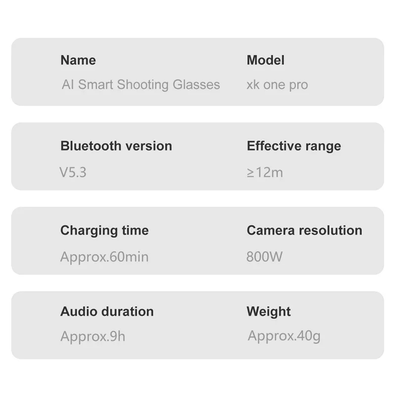 Lenovo 2026 Neue Upgrade-AI-Smart-Brille, 1600W HD 8K Videoaufnahmekamera, Echtzeit-KI-Übersetzung, Bluetooth-Anrufe und Musikwiedergabe – Detail 13