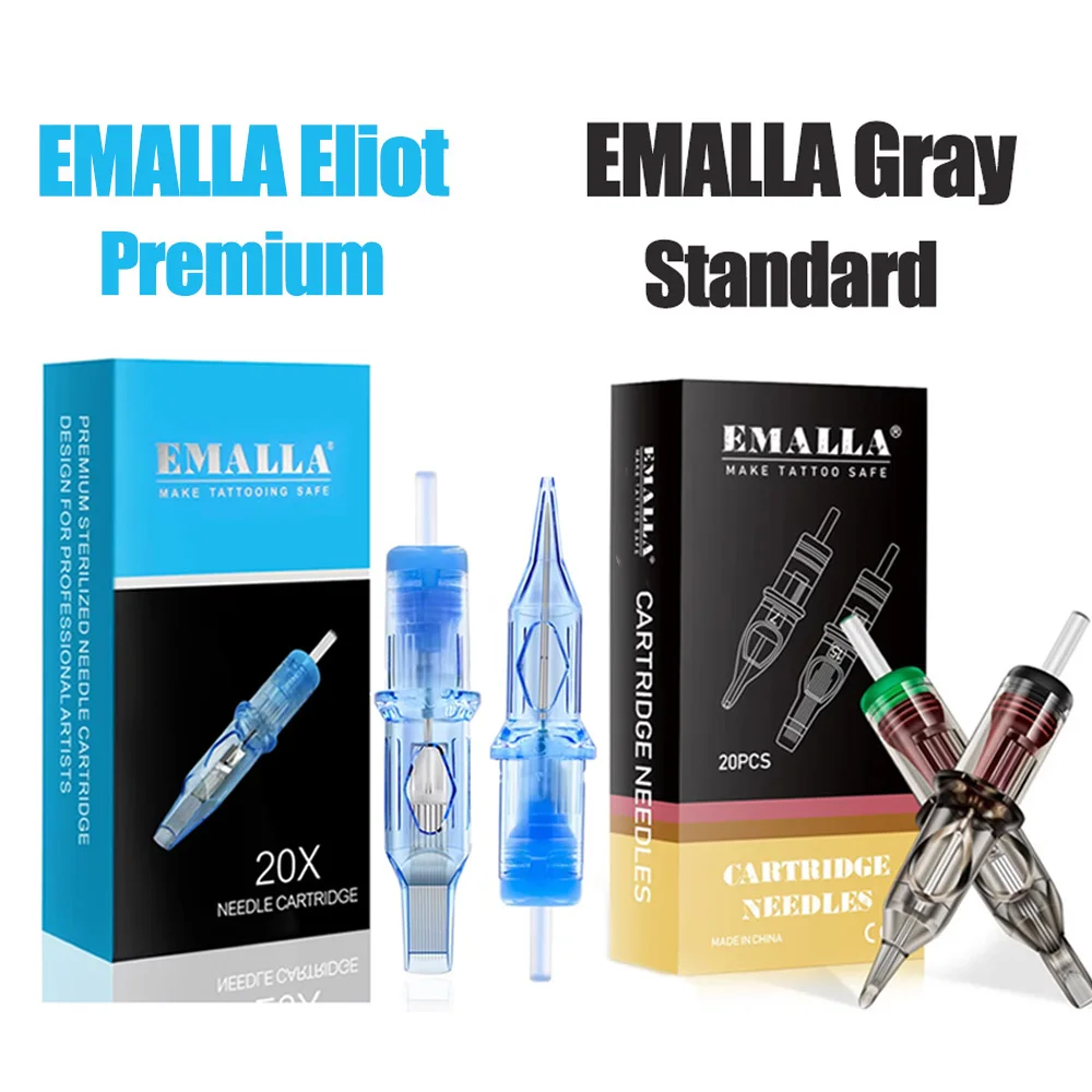 

20 шт. EMALLA Eliot иглы для тату-картриджей RL RS CM MG одноразовые стерилизующие татуировки картридж для перманентного макияжа игла