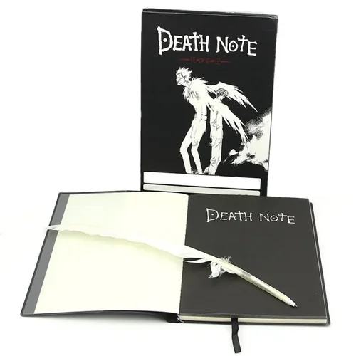 DEATH NOTE 깃털 펜 노트북 세트, 창의적인 노트북 세트, 주변 소품 책 선물 