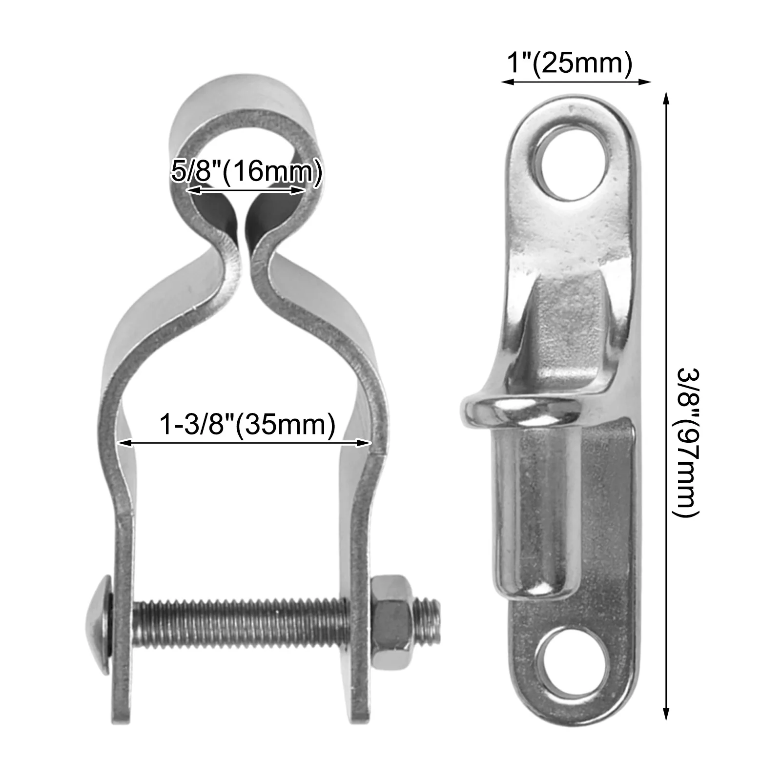 304 Stainless Steel Hinge 36mm Gate Brackets 304 Stainless Steel Hinges Complete Installation Package Easy Installation