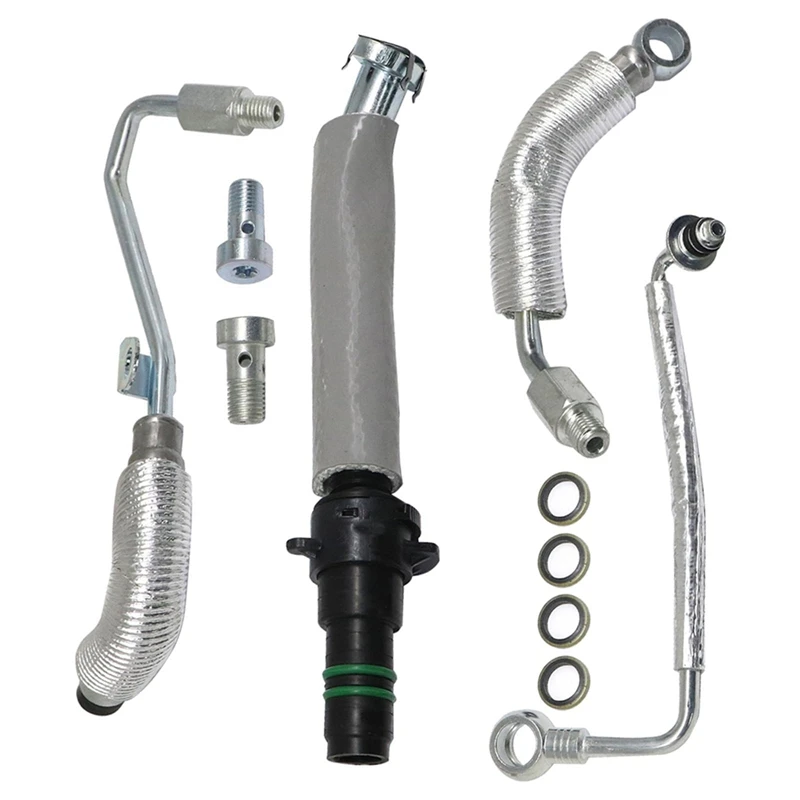 Turbo Oil Return Drain & Oil Feed Pipe Kit For Buick Encore Chevy Cruze 1.4L L4, 55592600 25198546 25200947 55587854