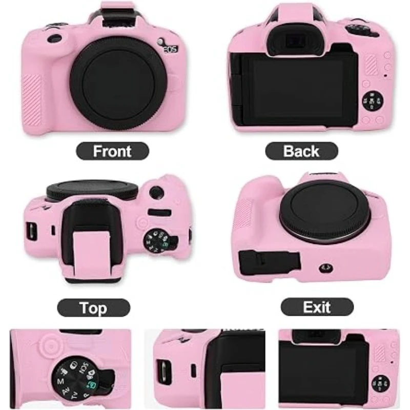 Dustproof Anti-fall Portable Camera Bag For Canon EOS R50 Silicone protective case r50 soft rubber case+ 1PCS Free Tempered Film