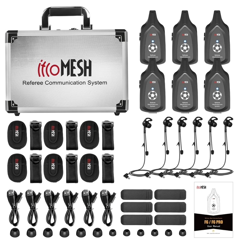 Un ensemble de 6 pièces de F6 avec interphone en maille SuitCase, système de Communication de temps de référence, talkie-walkie en maille