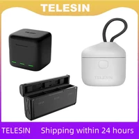 TELESIN-cargador de batería Endurence, almacenamiento portátil de carga rápida para GoPro Hero 12, 11, 10, 9, accesorios de Cámara de Acción negra