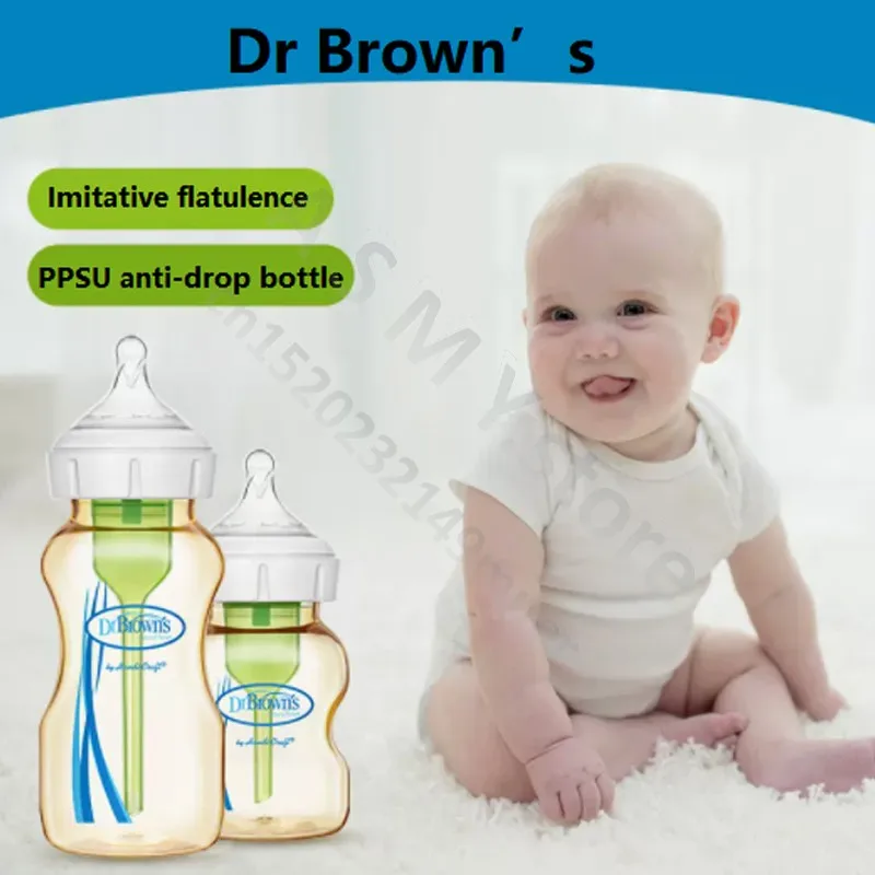 Dr. Brown\'s-Frasco de Leite PPSU, Boca Larga, Evite Flatulência, 150 ml, 270ml