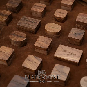 Joyería de madera Boda Anillo de bodas Anillos de aretes Organizador de joyería Caja 8 Mejor caja de ring de madera de ventas - №2