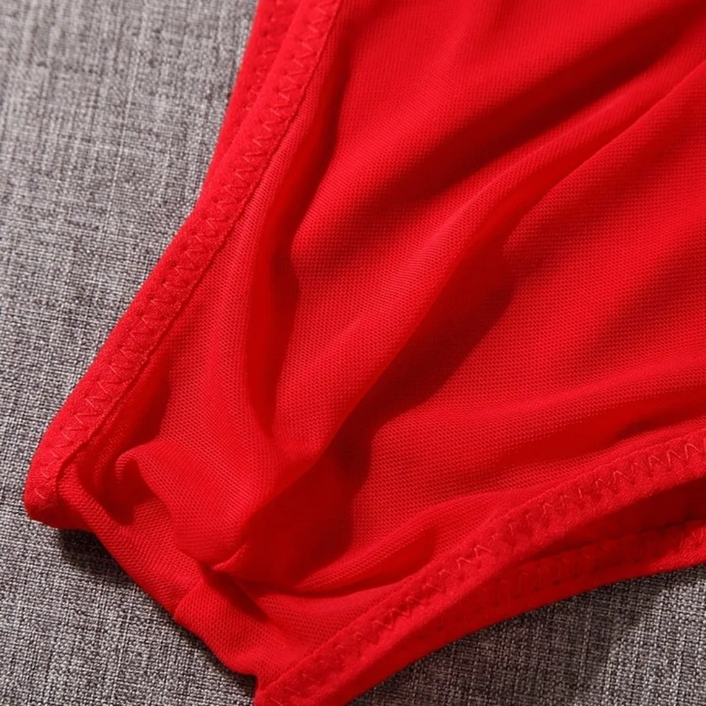 Herren-Dessous, Herren-Triangel-Slips, mit Herz-Muster, mit Gürtelriemen, mittelhohe Taille, dünne Herren-Slips, große Größen, atmungsaktive Unterwäsche für Herren. – Detail 6